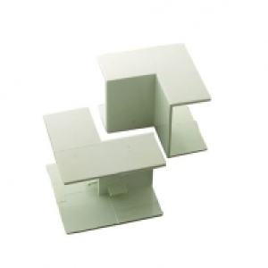 Wickes Mini Trunking Inside Angle White 38x25mm 2 Pack