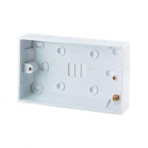 Wickes Pattress Box 2 Gang 25mm 6 Pack £5.29