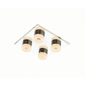 Spa Rhea 4 Light Bathroom LED Flush Ceiling Light Chrome &pound;119.00