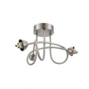 Wickes Create Your Own 3 Light Spiral Ceiling Fixture Brushe &pound;29.99