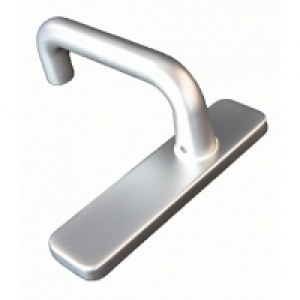 4FireDoors Roundbar Lever on Backplate Satin Anodised Alumin £13.10