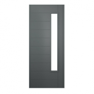 Wickes Stockholm External Hardwood Veneer Glazed Door Grey 2 &pound;529.00