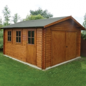 Wickes Bradenham Double Door Timber Garage with Single Side  &pound;3,124.99