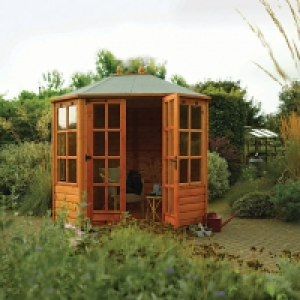 Rowlinson Ryton Double Door Octagonal Summerhouse - 8 x 6 ft &pound;1,249.99