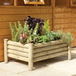 Forest Garden Raised Log Planter