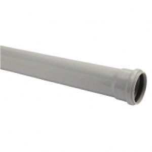 Wickes Soil Pipe Single Socket 1m Grey £6.49