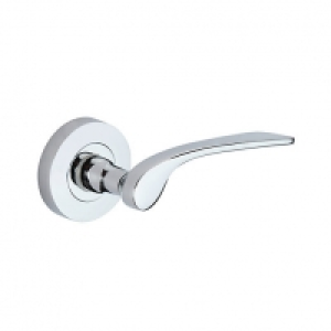 Wickes Ciro Round Rose Handles Pair Polished Chrome