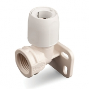 Hep2O Wall Plate Elbow Black 1/2inx15mm £6.89