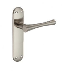 Wickes Bella Latch Handles Pair Satin Nickel Finish
