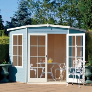 Shire Hampton Double Door Corner Summerhouse - 8 x 8 ft