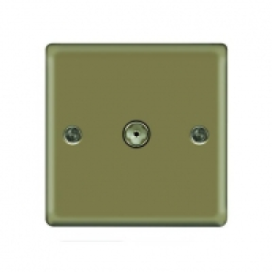Wickes Coaxial Socket 1 Gang Pearl Raised Plate