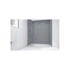 Wickes Silver Diamond Acrylic 1700 x 900mm 2 Sided Shower Pa
