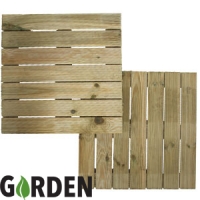 HomeBargains  Garden Wooden Decking (Pair of Tiles)