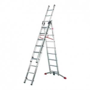 Hailo Profi-lot 2 x 9 + 1 x 8 Combination Ladder with Unique