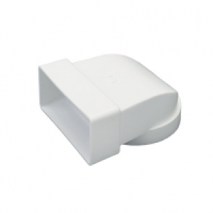 Wickes Ducting Elbow Adaptor Round to Rectangle 100mm