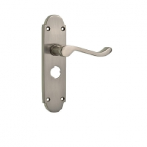 Wickes Cuba Victorian Shaped Privacy Handles Pair Satin Nick