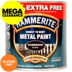 Hammerite Metal Paint Hammered Black 750ml £15.59