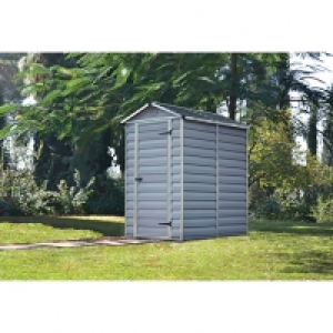 Palram Skylight Plastic Shed Grey - 4 x 6 ft