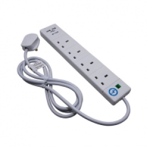Smj Pro Power 13 Amp Extension Lead with 2 x USB Ports &pound;12.00