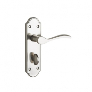 Wickes Romano Bathroom Handles Pair Satin Nickel Finish