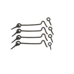 Wickes Wire Gate Hook Screw In Black 75mm Pack 4