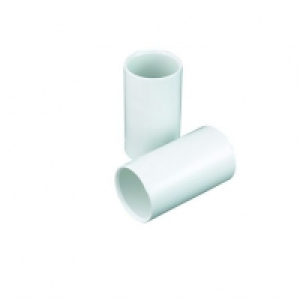 Wickes Straight Coupling White 25mm 2 Pack