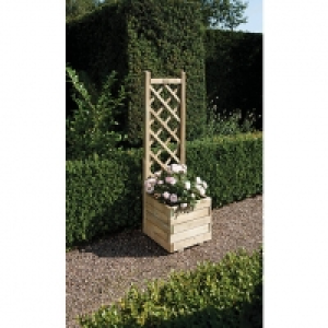 Rowlinson Pressure Treated Square Planter with Lattice. &pound;59.99