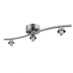Wickes Create Your Own 3 Light Bar Ceiling Fixture Brushed C &pound;29.99