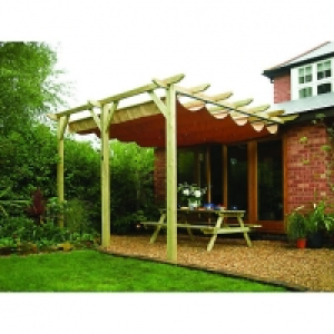 Rowlinson Sienna Retractable Garden Canopy Taupe - 3900 x 33 &pound;519.99