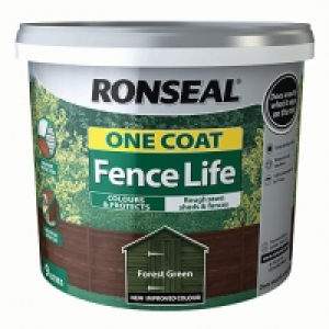 Ronseal One Coat Fence Life Forest Green 9L £10.39