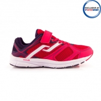 InterSport Pro Touch Kids Elexir 6 Velcro/Lace Red Running Shoes