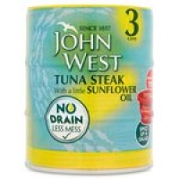 Morrisons  John West No Drain Tuna Steak in Sunflowe