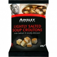 Poundstretcher  AINSLEY HARRIOTT LIGHTLY SALTED SOUP CROUTONS 60G