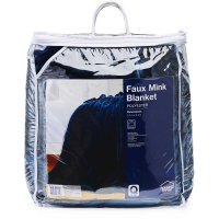 BigW  House & Home Queen Faux Mink Blanket - Blue Teal