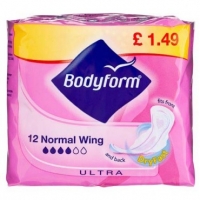 Poundland  Bodyform Ultra Normal Wings 12 Pack