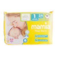 Aldi  Mamia Newborn Size 1 Nappies 24-Pack
