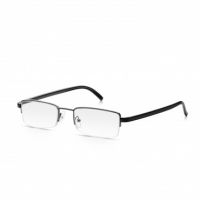 Poundland  Grey Metal Half Frame Reading Glasses +3.00