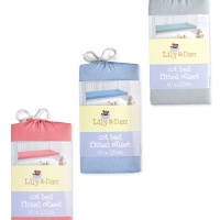 Aldi  Lily & Dan Fitted Jersey Cot Sheet