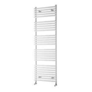 Wickes Liquid Round Vertical Designer Towel Radiator - White