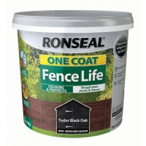 Ronseal One Coat Fence Life Tudor Black Oak 5L