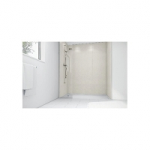 Wickes Pearl Gloss Laminate 900x900mm 2 sided Shower Panel K