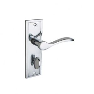 Wickes Bravo Bathroom Handles Pair Polished Chrome Finish