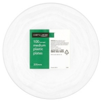 Makro  Chefs Larder 100 Medium Plastic Plates 20.5cm