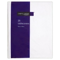 Makro  Chefs Larder 25 White Paper Tablecovers 90cm x 90cm