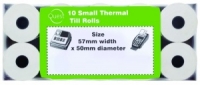 Makro  10 Small Thermal Till Rolls 57mmx50mm Green