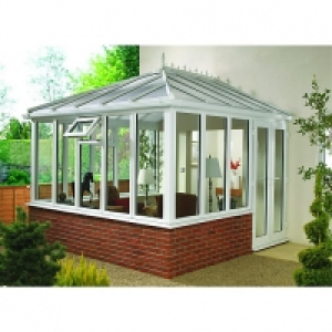 Wickes Edwardian Conservatory E8 Dwarf Wall White 3880 x 381 &pound;4,699.99