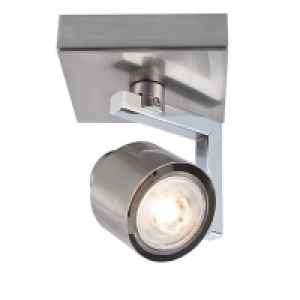 Wickes Boulevard LED Single Spotlight Brushed & Polished Chr
