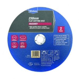 Wickes Masonry Flat Cutting Disc 230mm Pack 2 £14.99