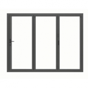 Jci Aluminium Folding Door Set Grey Left Opening 2090 x 2690
