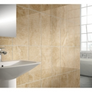 Wickes Emperador Wall Tile Cream 250 x 500mm
